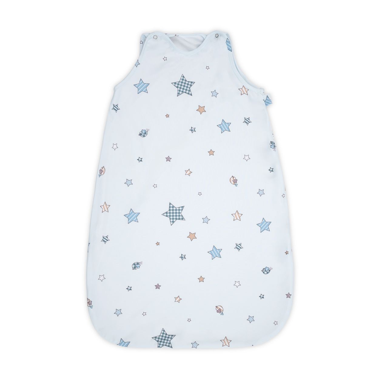 Lorelli Baby Winterschlafsack 85 cm 100% Baumwolle, 2,5 TOG, Ma&szlig;e 80 x 45 x 3 cm hellblau Sterne 