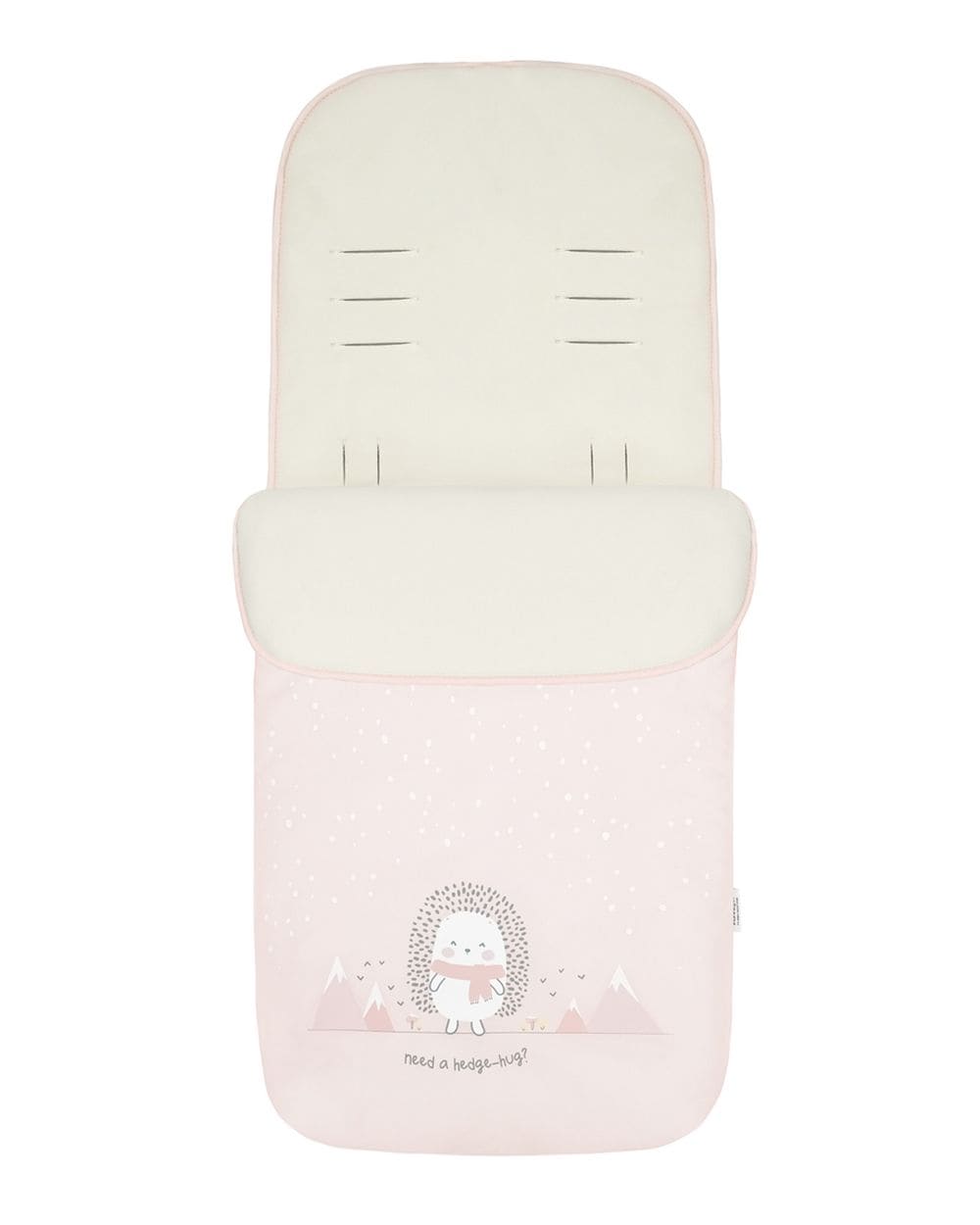 Kikkaboo Kinderwagen Fu&szlig;sack Polar Friends Rei&szlig;verschluss warmes Fleecefutter rosa pink 