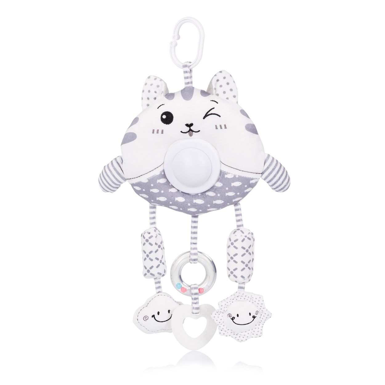 Chipolino Musikmobile gro&szlig;e Tiere Melodie Lichteffekte Pl&uuml;schtier ab Geburt wei&szlig; 