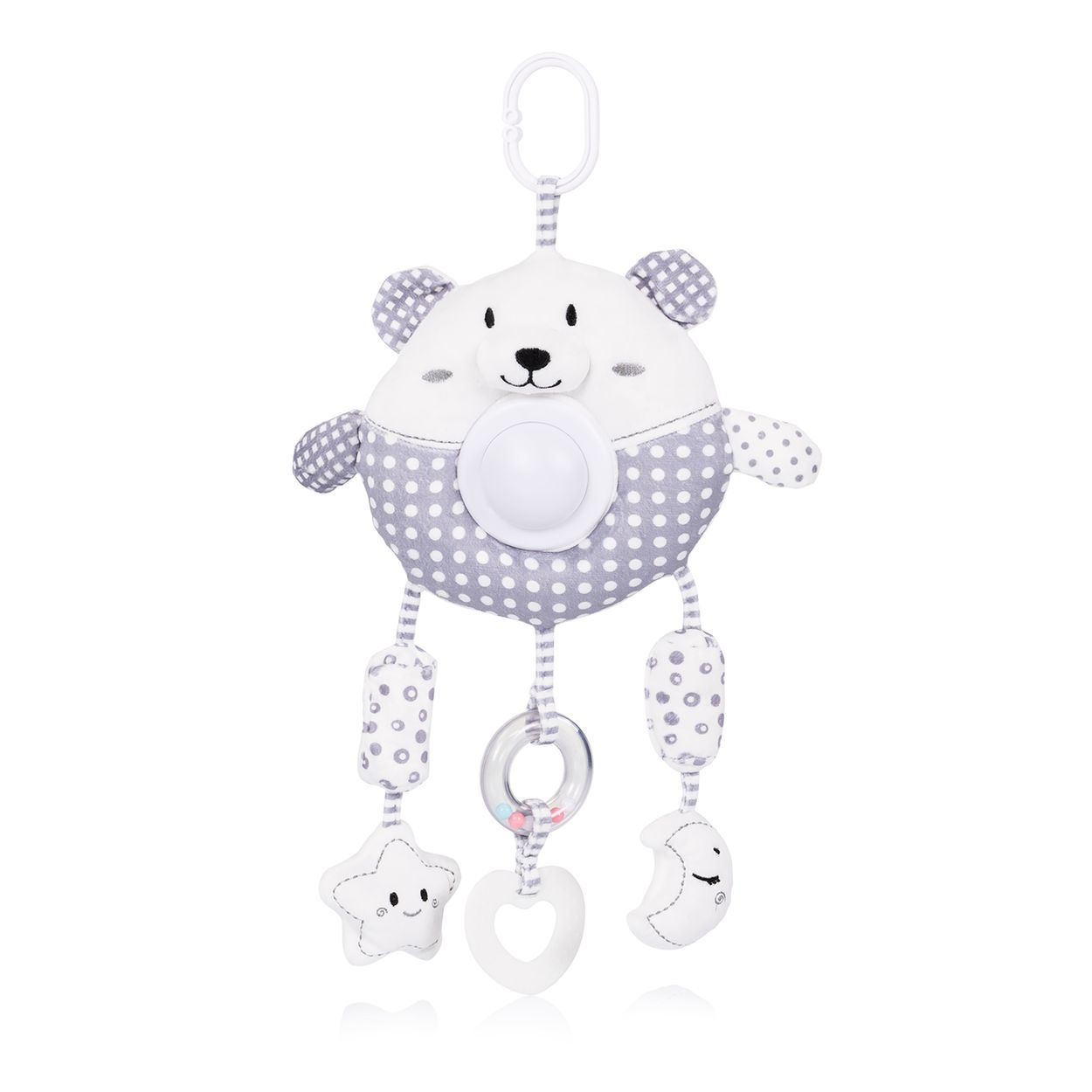 Chipolino Musikmobile gro&szlig;e Tiere Melodie Lichteffekte Pl&uuml;schtier ab Geburt grau 