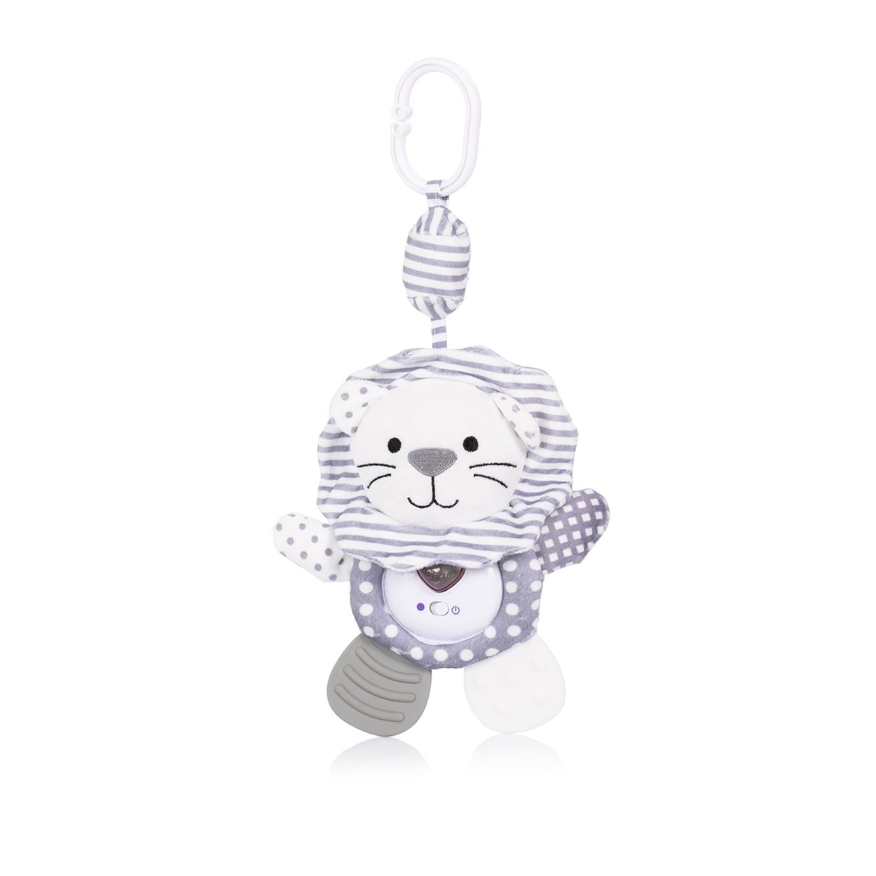 Chipolino Musikmobile kleine Tiere Pl&uuml;sch Lieder Musik Licht Bei&szlig;ring ab Geburt wei&szlig; 