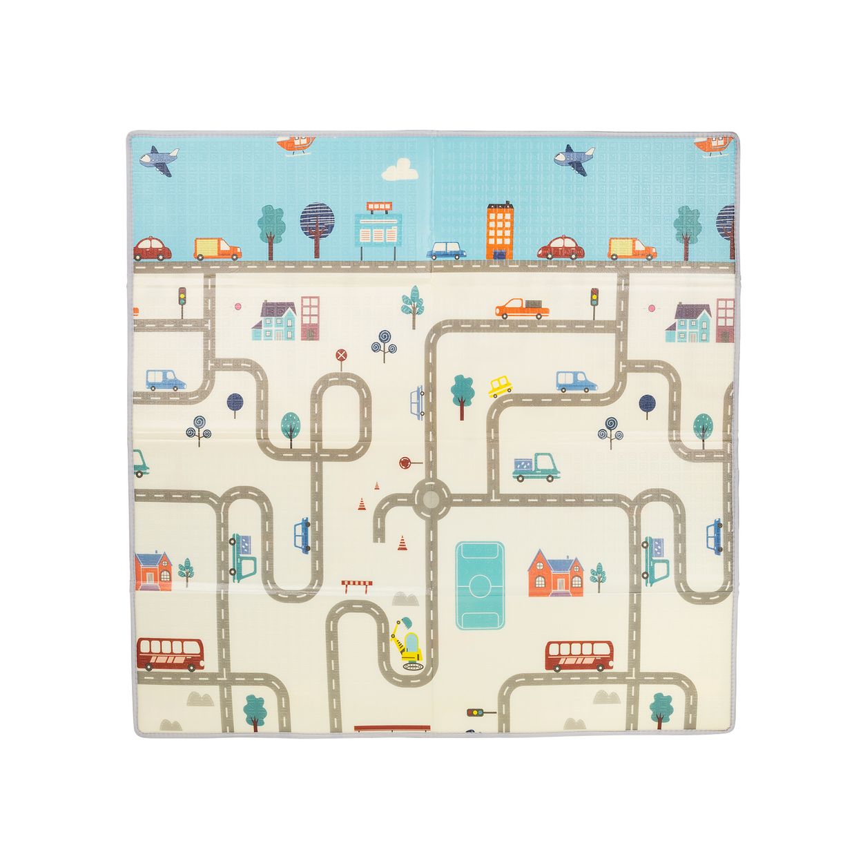 Chipolino Baby Spielmatte 178 x 178 cm faltbar wasserdicht leicht zu reinigen grau 