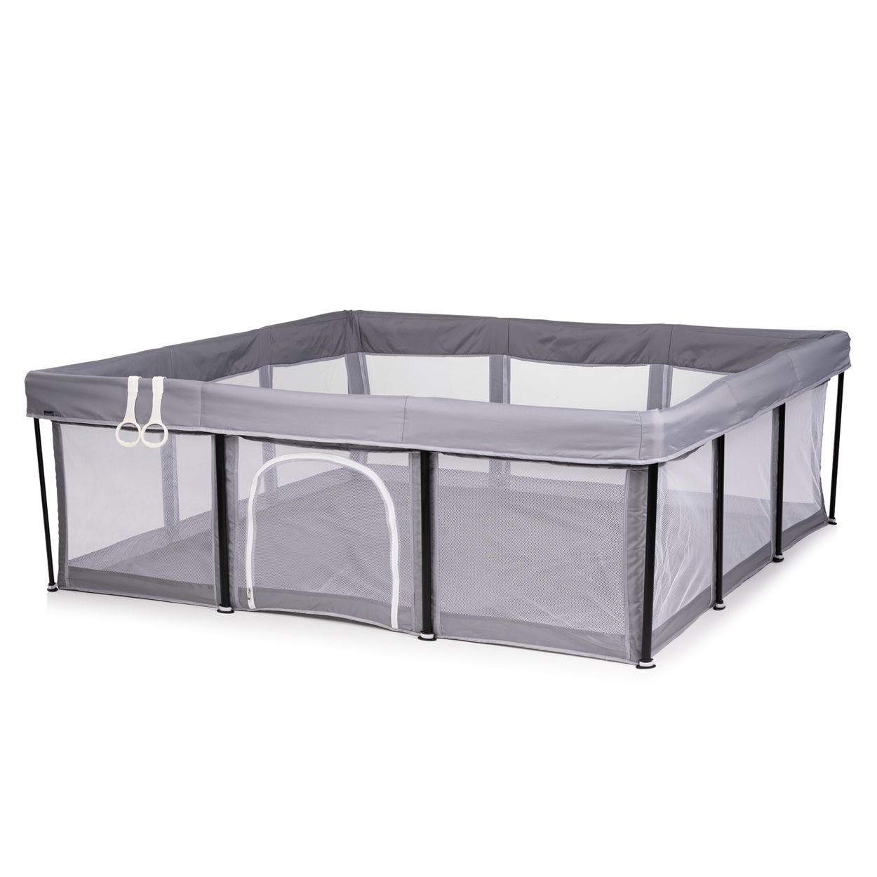 Chipolino Laufstall Easy Set Spielmatte 180 x 180 cm Aufbewahrungstasche weich grau 