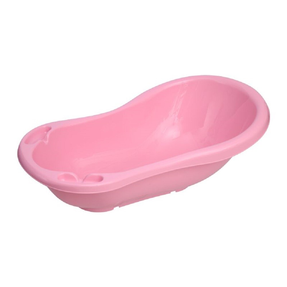 Lorelli Babybadewanne mit Ablagef&auml;cher, 84 cm lang, ergonomische Form ab Geburt rosa 