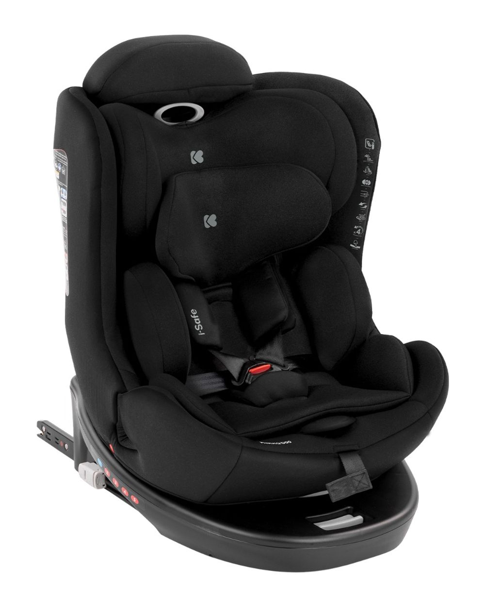 Kikka boo Kindersitz i-Safe, i-Size (40-150 cm) Isofix, Top-Tether, verstellbar schwarz 