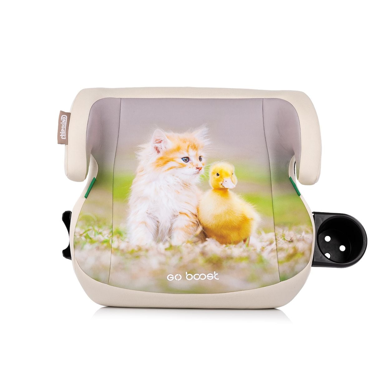 Chipolino Kindersitzerh&ouml;hung Go Boost i-Size (125-150cm) Getr&auml;nkehalter waschbar beige 