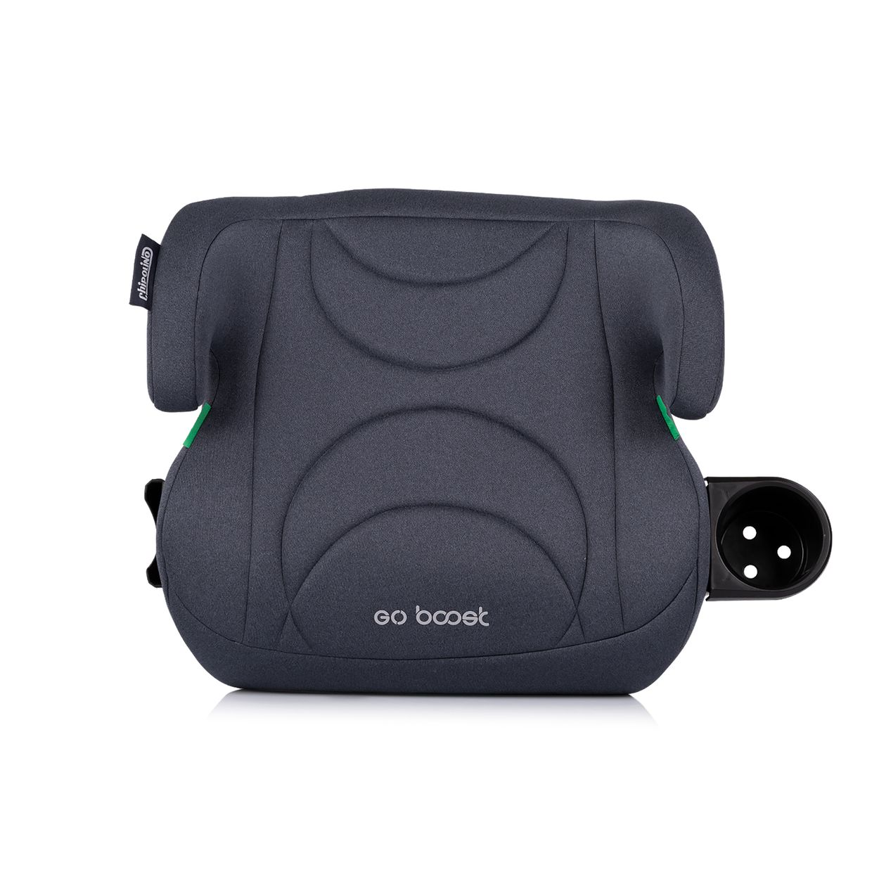 Chipolino Kindersitzerh&ouml;hung Go Boost i-Size (125-150cm) Getr&auml;nkehalter waschbar dunkelgrau 