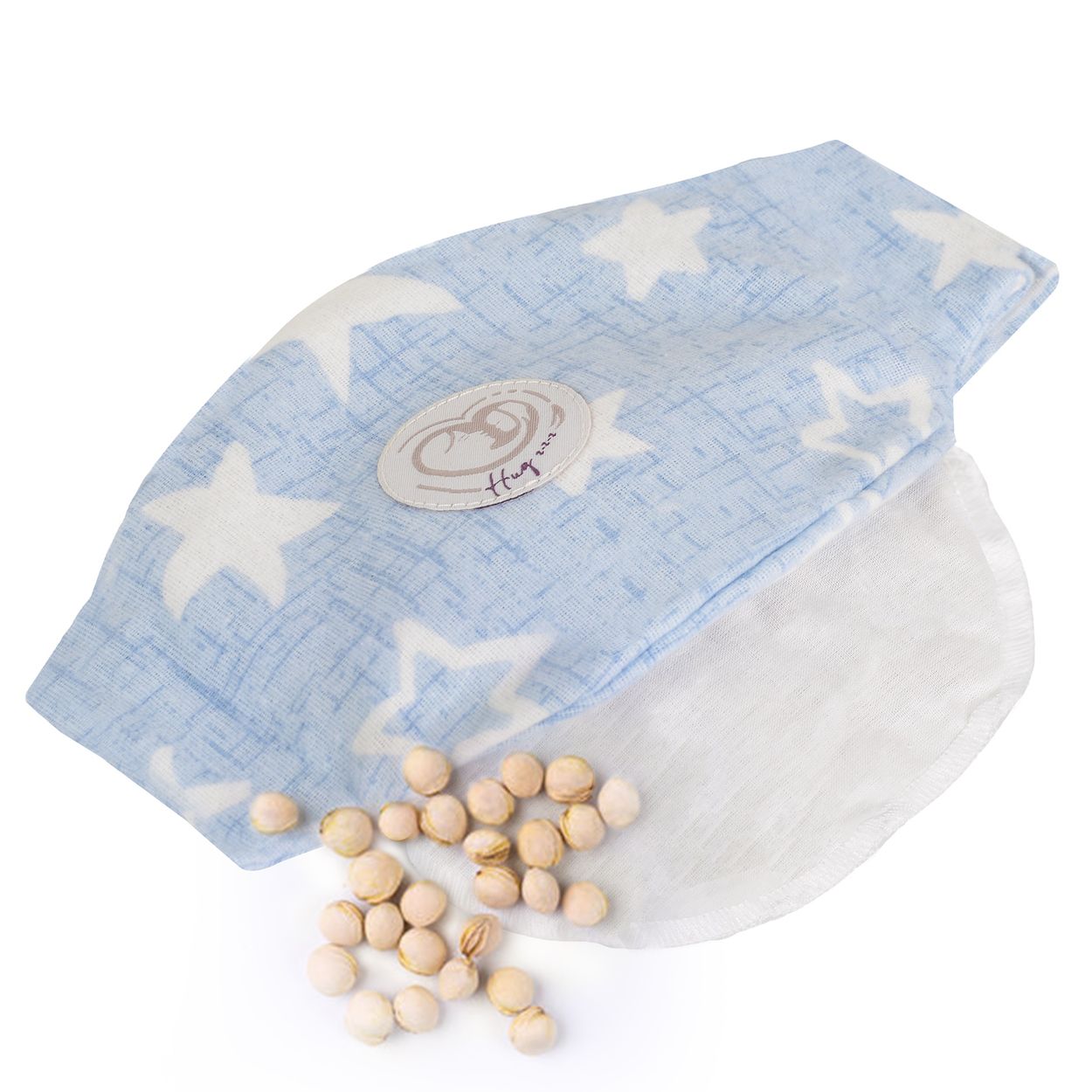 Moni Baby Anti-Kolik-G&uuml;rtel, Kirschkernkissen, W&auml;rmekissen, Thermo-G&uuml;rtel blau Sterne 