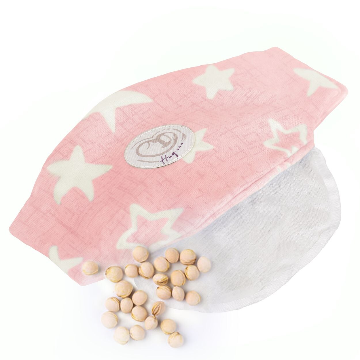 Baby Anti-Kolik-Gürtel, Kirschkernkissen, Wärmekissen, Thermo-Gürtel rosa Sterne