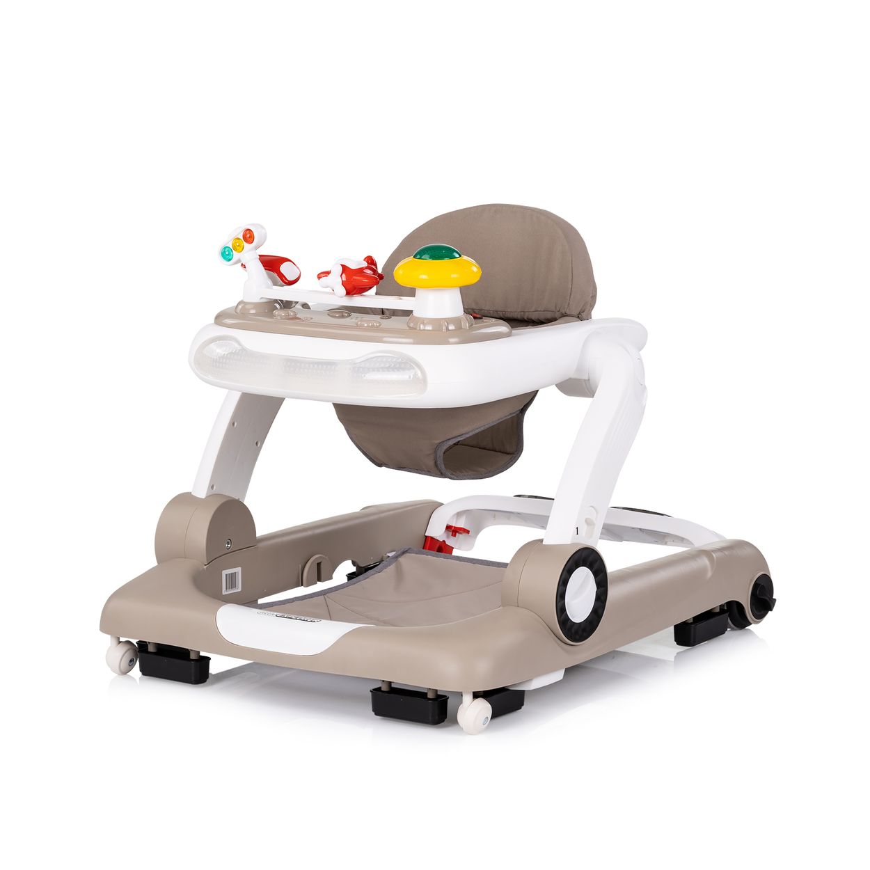 Chipolino Lauflernhilfe little Explorer 4 in 1 Laulernwagen Musik Stopper R&auml;der beige 