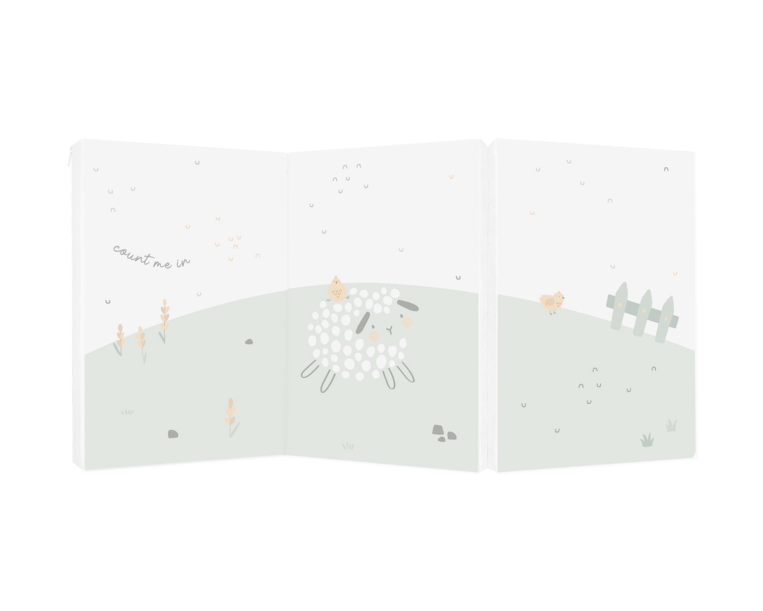 Kikka boo Babybett Faltmatratze Tiere 120 x 60 x 5 cm Baumwolle Rei&szlig;verschluss gr&uuml;n 