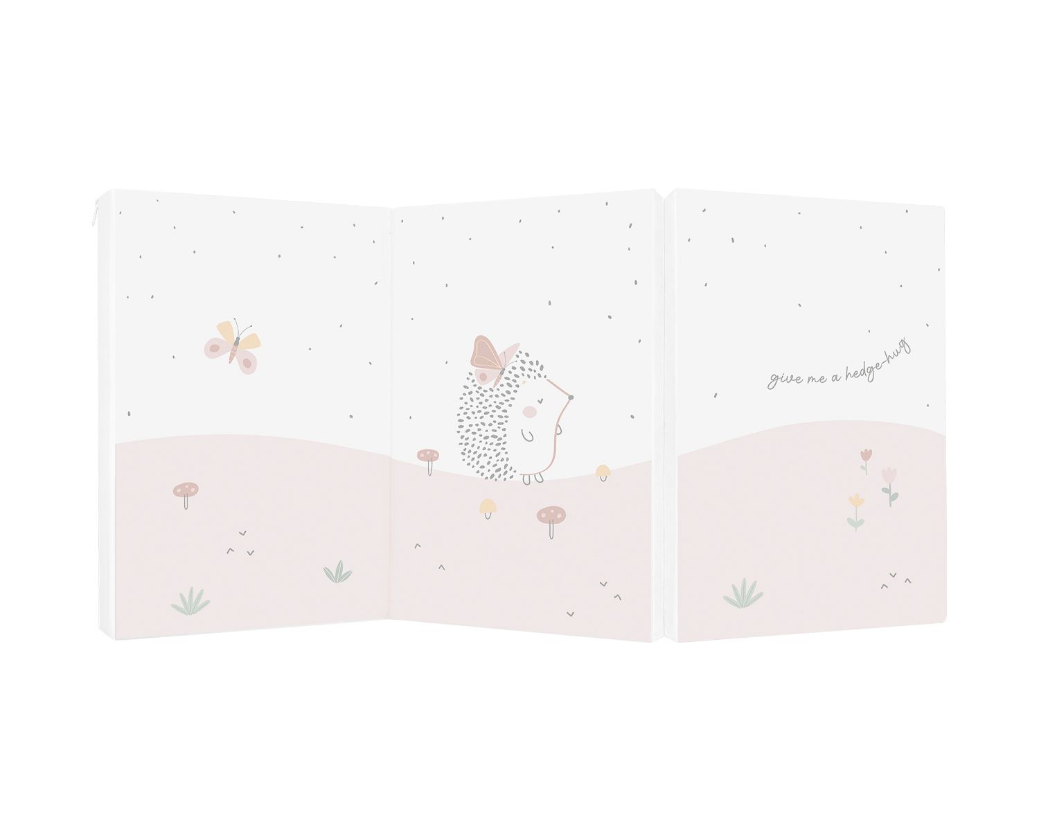 Kikka boo Babybett Faltmatratze Tiere 120 x 60 x 5 cm Baumwolle Rei&szlig;verschluss rosa 