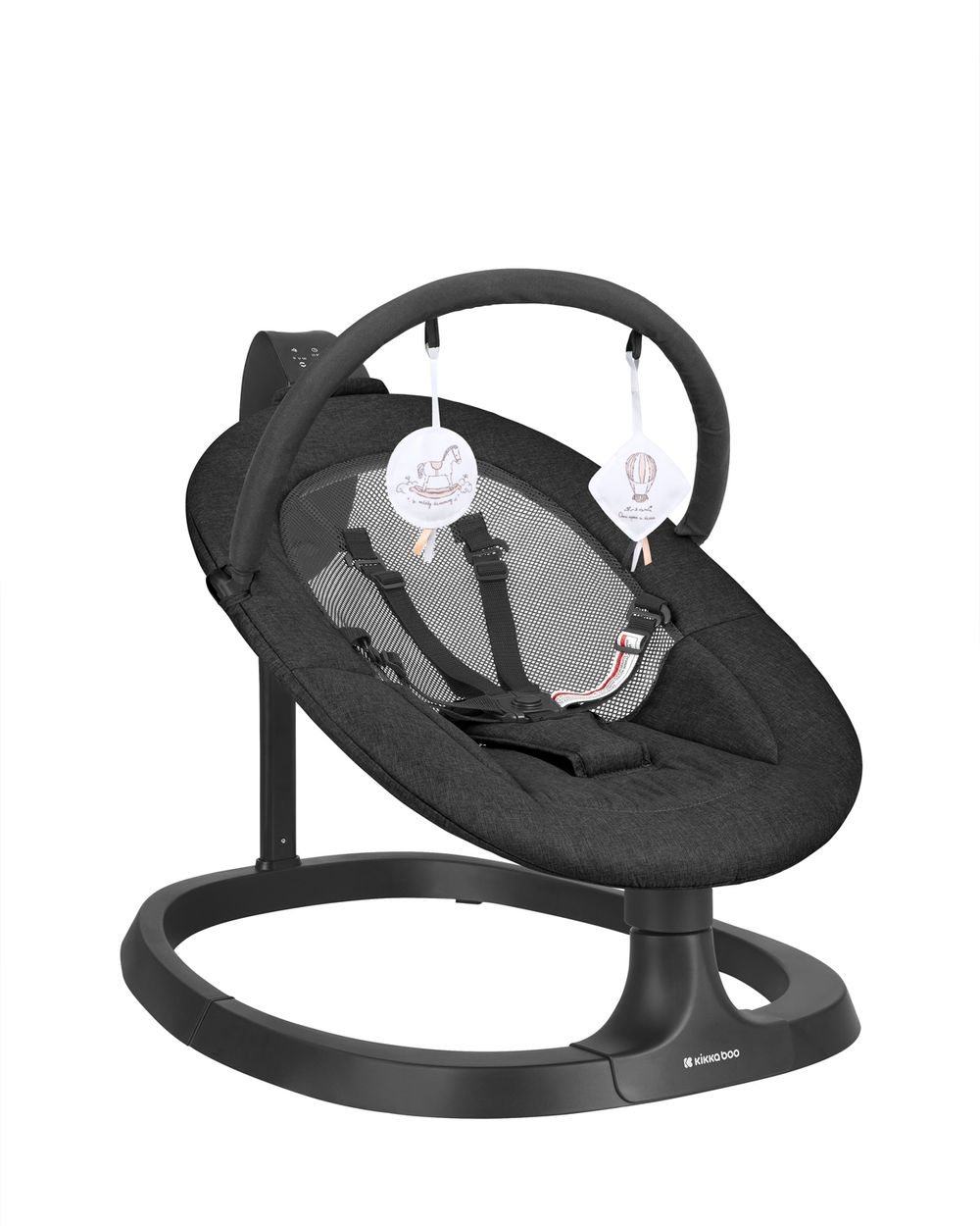 Kikka boo Babywippe Zazu elektrisch Kinderstuhl Musik Schaukelfunktion Timer schwarz 