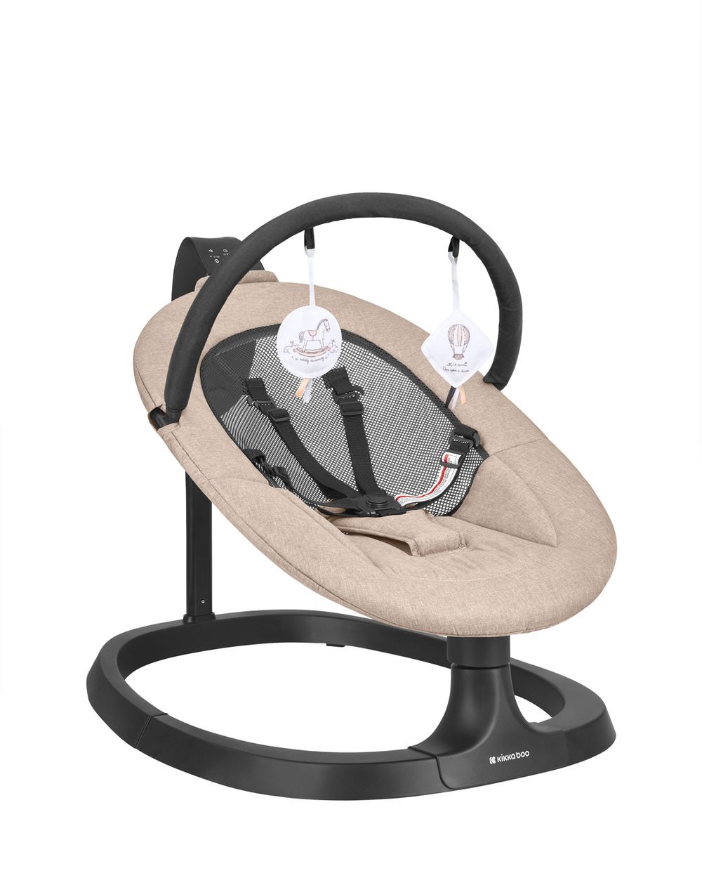 Kikka boo Babywippe Zazu elektrisch Kinderstuhl Musik Schaukelfunktion Timer beige 