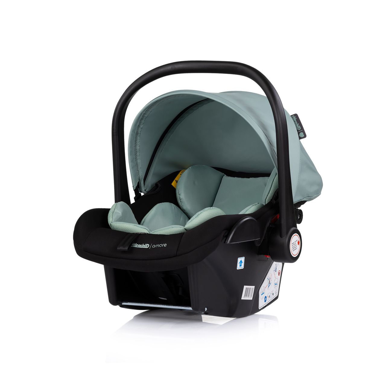 Chipolino Babyschale Amore i-Size Gruppe 0+ (0 - 13 kg) Kissen Griff verstellbar t&uuml;rkis 