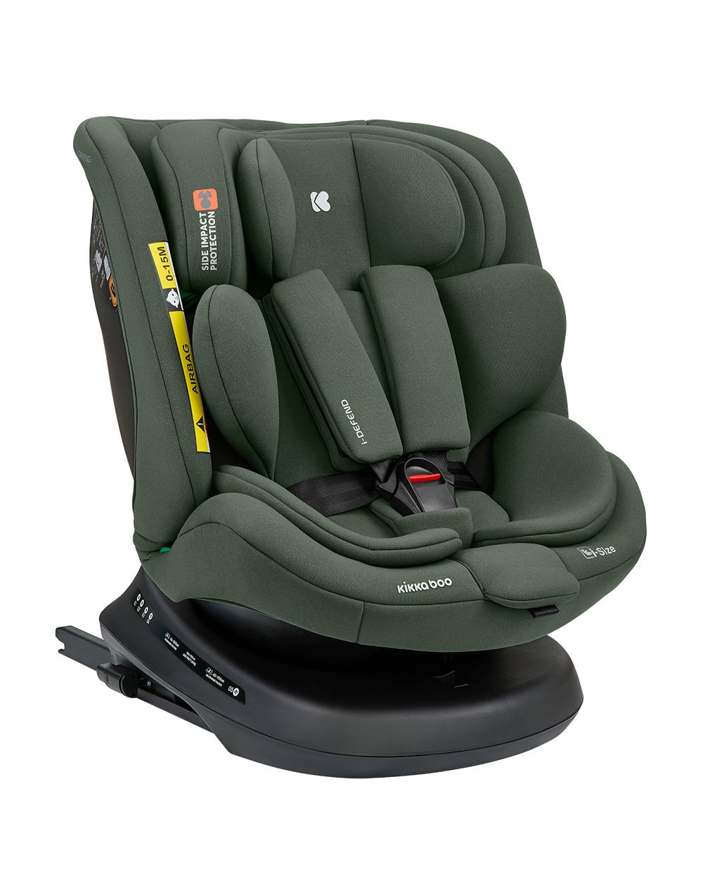 Kikka boo Kindersitz i-Defend i-Size (40-150cm) Isofix, 360 Grad Drehung, SPS gr&uuml;n 