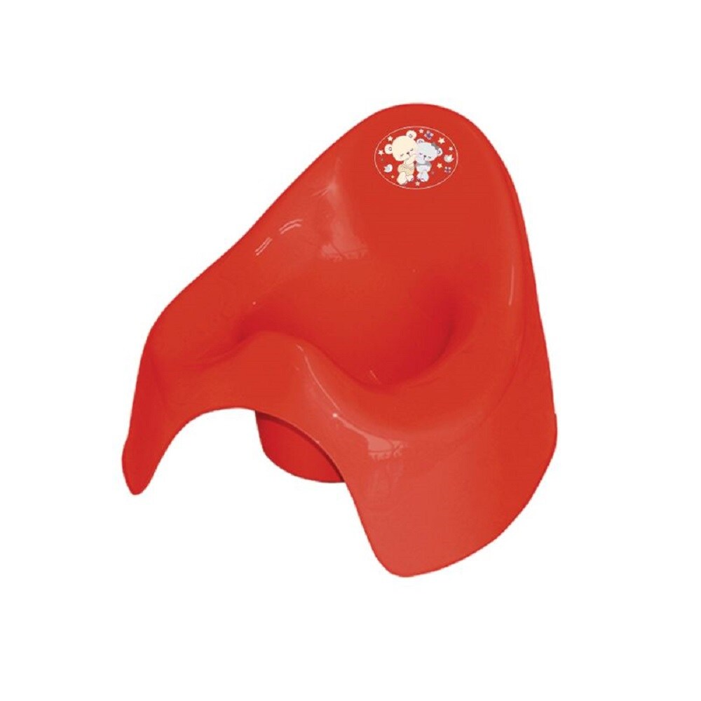 Lorelli T&ouml;pfchen aus unbedenklichem Kunststoff, Spritzschutz, leicht zu reinigen rot 