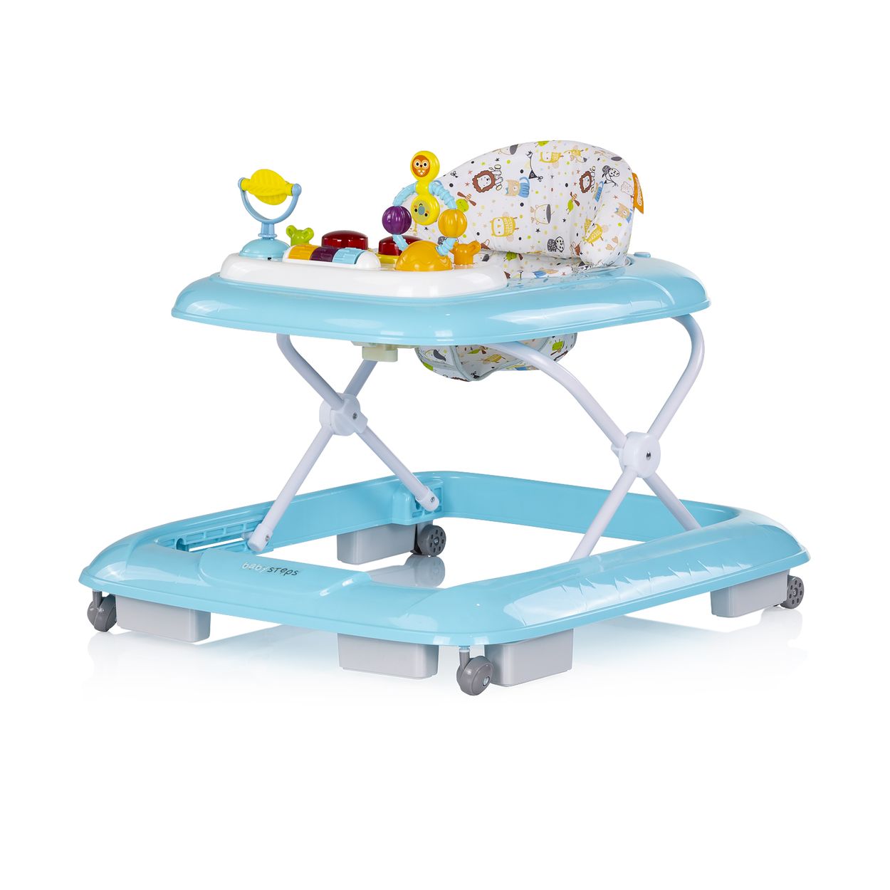 Chipolino Lauflernhilfe Baby Steps Musik Spielpanel R&auml;der Stopper klappbar Licht blau 