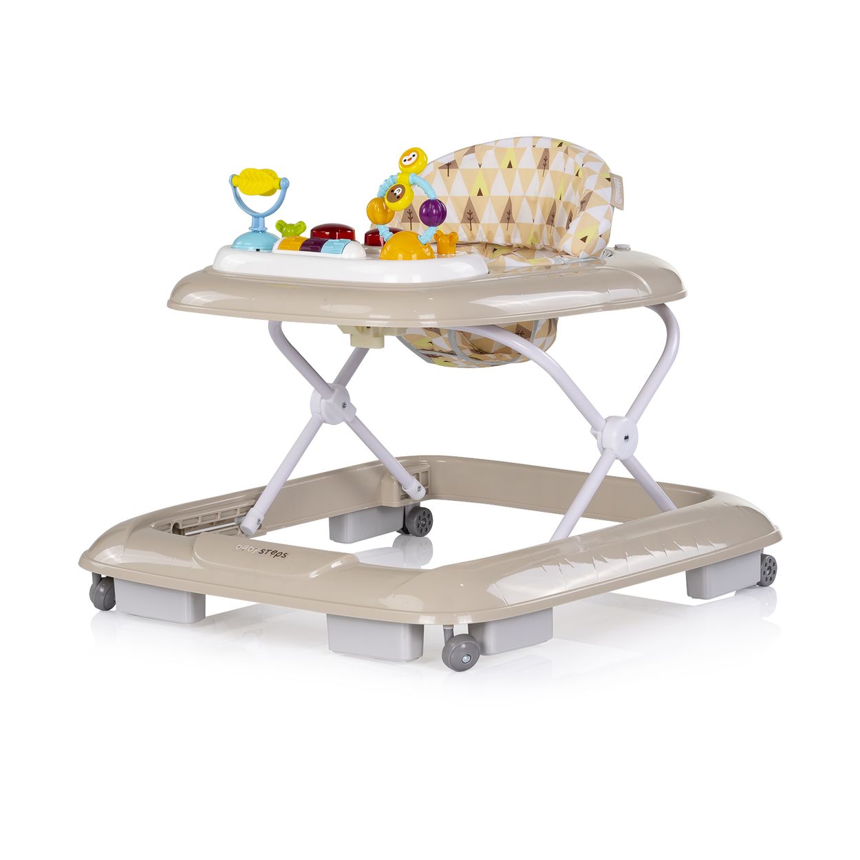 Chipolino Lauflernhilfe Baby Steps Musik Spielpanel R&auml;der Stopper klappbar Licht beige 