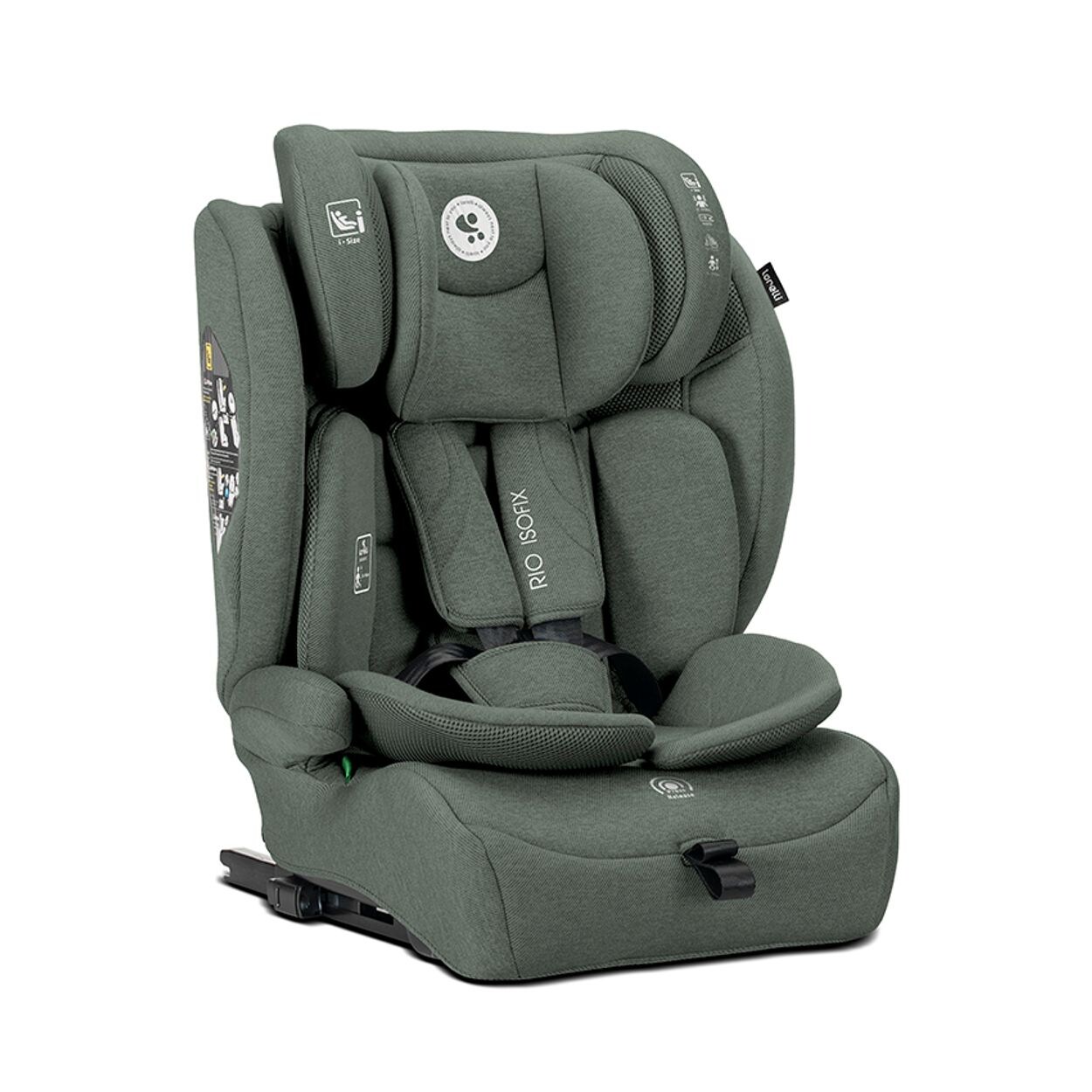 Kindersitz Rio i-Size (76 - 150 cm) Isofix Top Tether Kissen verstellbar dunkelgrün