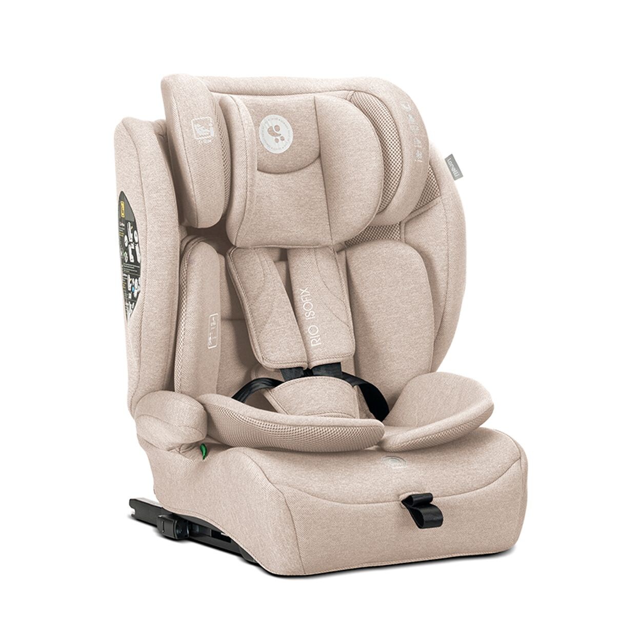 Kindersitz Rio i-Size (76 - 150 cm) Isofix Top Tether Kissen verstellbar beige braun