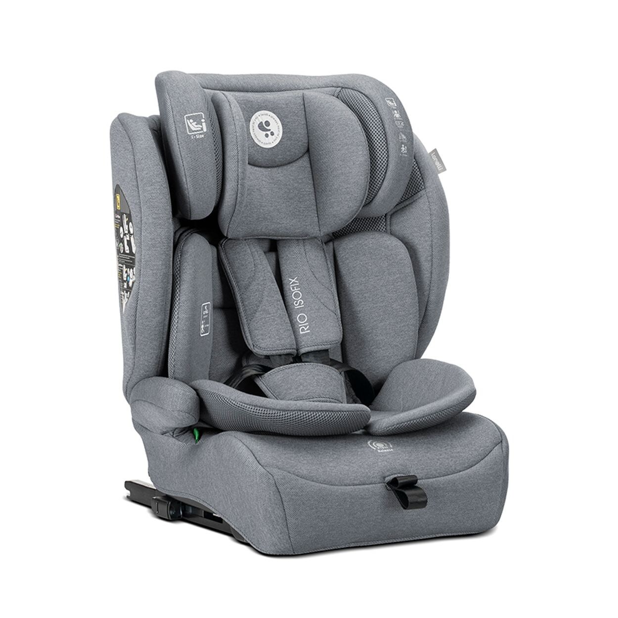 Kindersitz Rio i-Size (76 - 150 cm) Isofix Top Tether Kissen verstellbar hellgrau