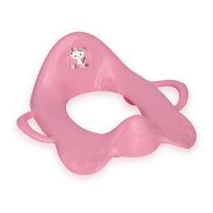 Lorelli Toilettenaufsatz Toilettensitz mit Griffe Spritzschutz ergonomische Form rosa 