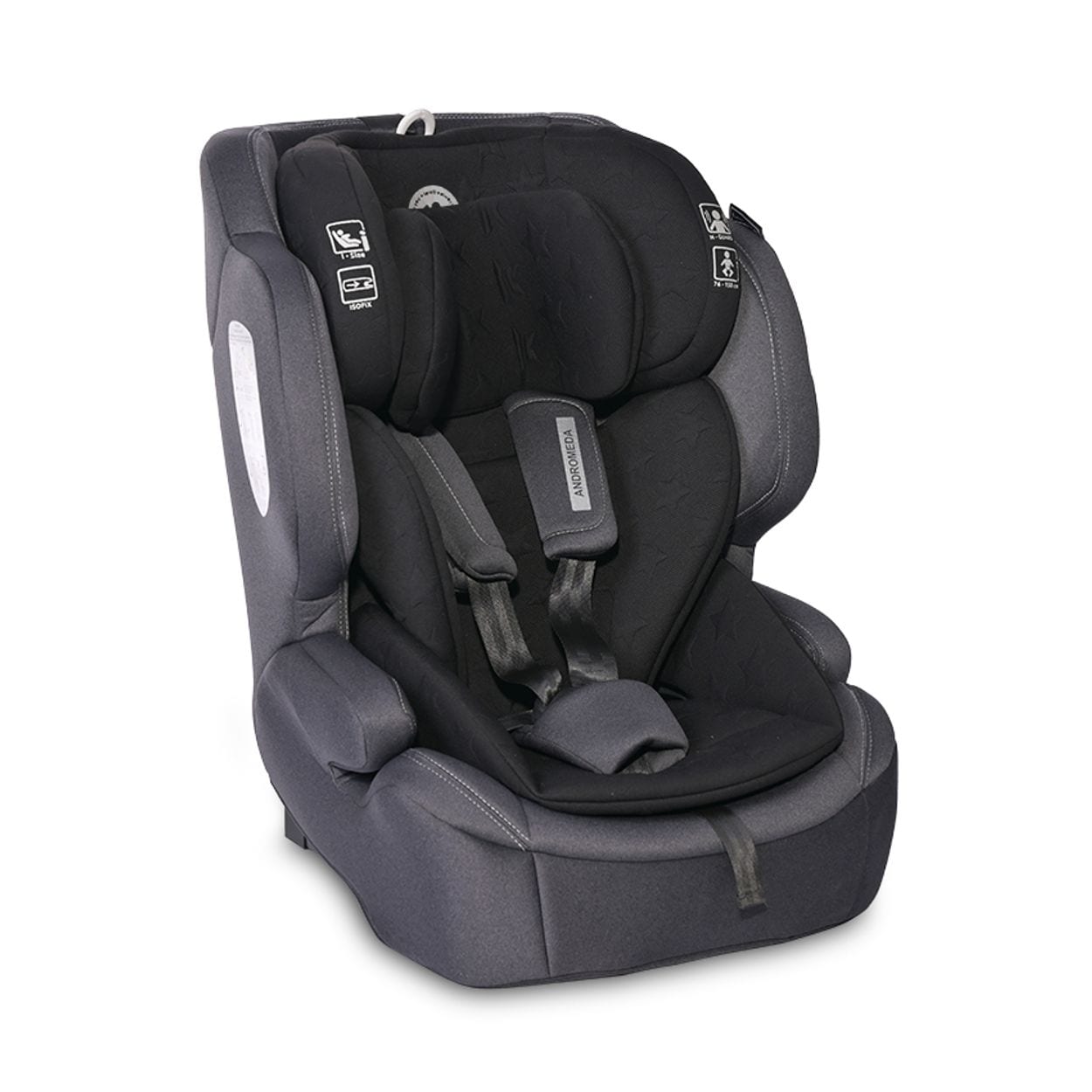 Lorelli Kindersitz Andromeda i-Size (76-150 cm) Isofix, Top Tether, verstellbar schwarz 