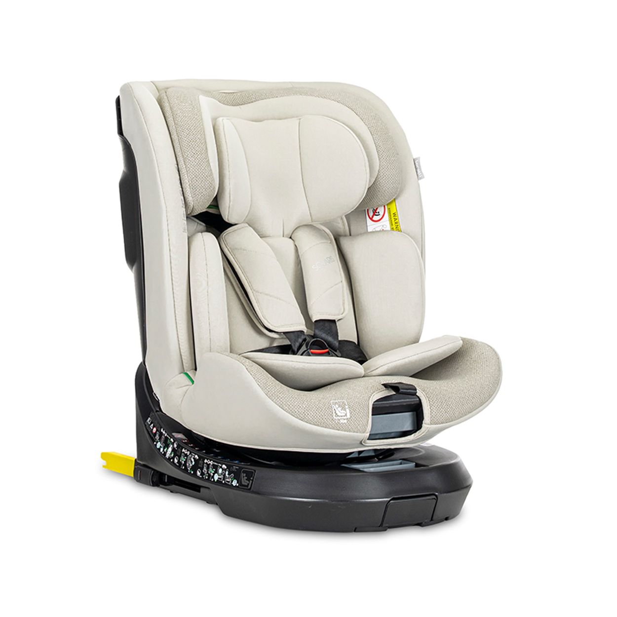 Lorelli Kindersitz Solaris i-Size 40 - 150 cm St&uuml;tzbein 360 Grad Drehung Kissen beige 