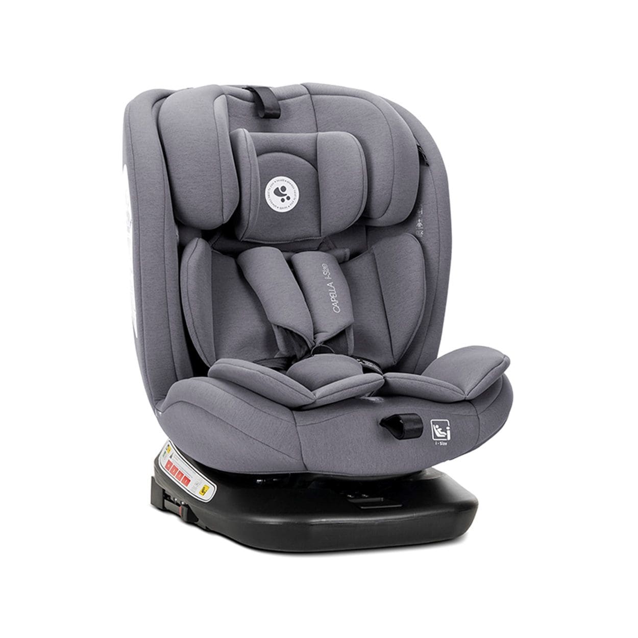 Lorelli Kindersitz Capella 40 - 150 cm Isofix Kopfkissen Kopfst&uuml;tze verstellbar grau 
