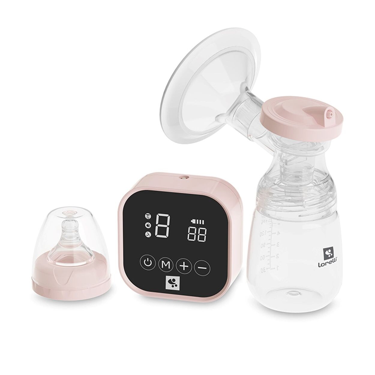 Milchpumpe Lea elektrisch  Timer LED-Anzeige 4 Modi 9 Vakuumstufen rosa