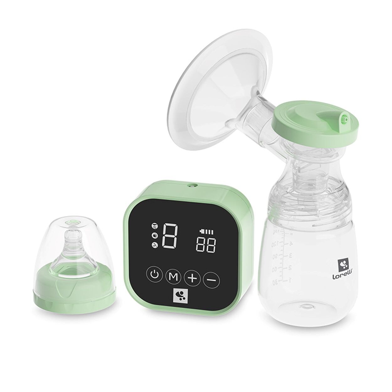 Milchpumpe Lea elektrisch  Timer LED-Anzeige 4 Modi 9 Vakuumstufen grün
