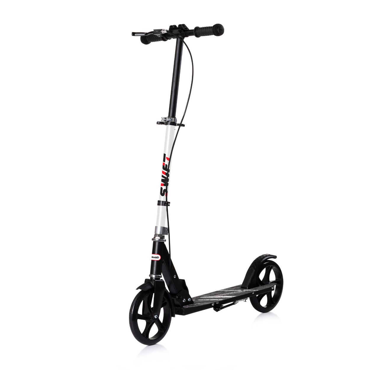 Chipolino Kinderroller Swift klappbar Anti-Rutsch-Griffe Hinterradbremse ABEC-7 wei&szlig; 