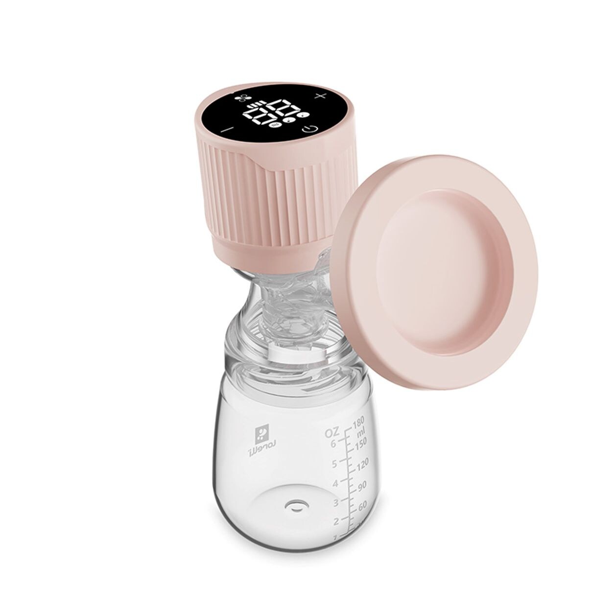 elektrische Milchpumpe Lila  Flasche LED-Anzeige Timer 3 Modi rosa