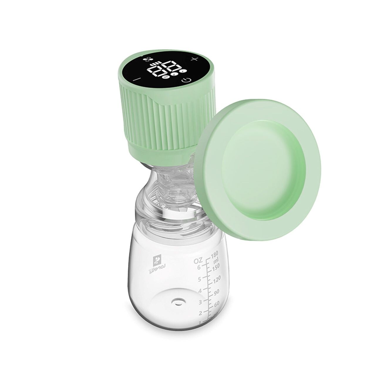 elektrische Milchpumpe Lila  Flasche LED-Anzeige Timer 3 Modi grün