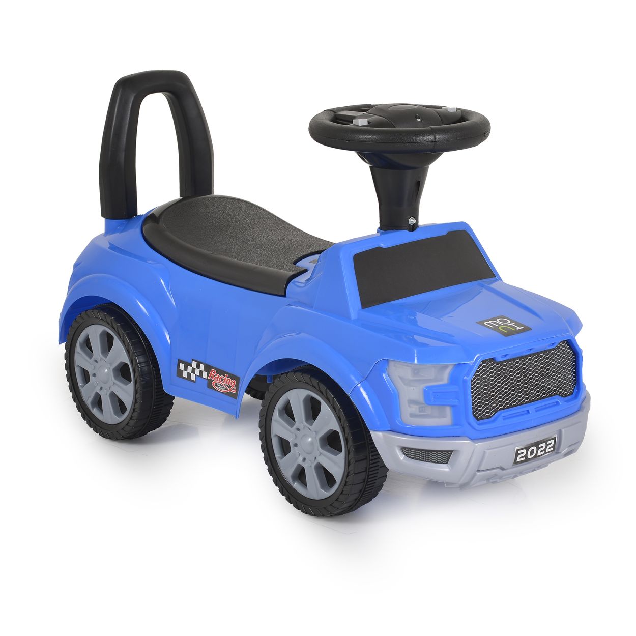 Moni Rutschfahrzeug Orlando Musik Lichter Staufach Kunststoffreifen ab 1 Jahr blau 