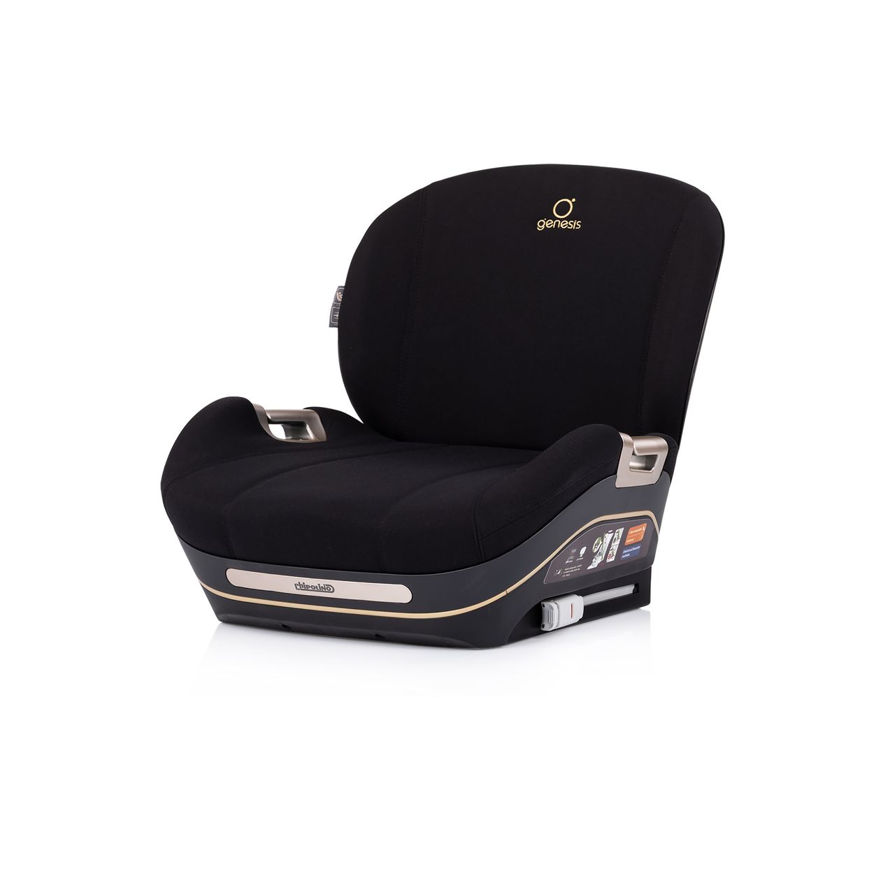 Chipolino Kindersitzerh&ouml;hung Genesis i-Size 125-150 cm Isofix, R&uuml;ckenlehne schwarz 