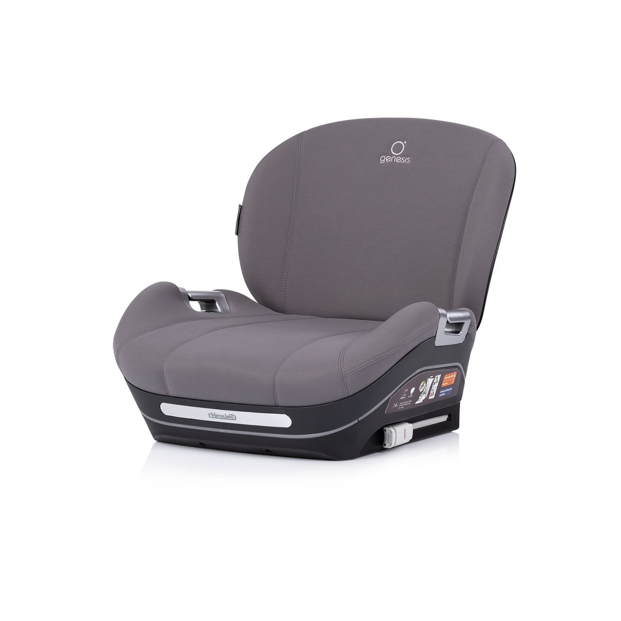 Chipolino Kindersitzerh&ouml;hung Genesis i-Size 125-150 cm Isofix, R&uuml;ckenlehne grau 