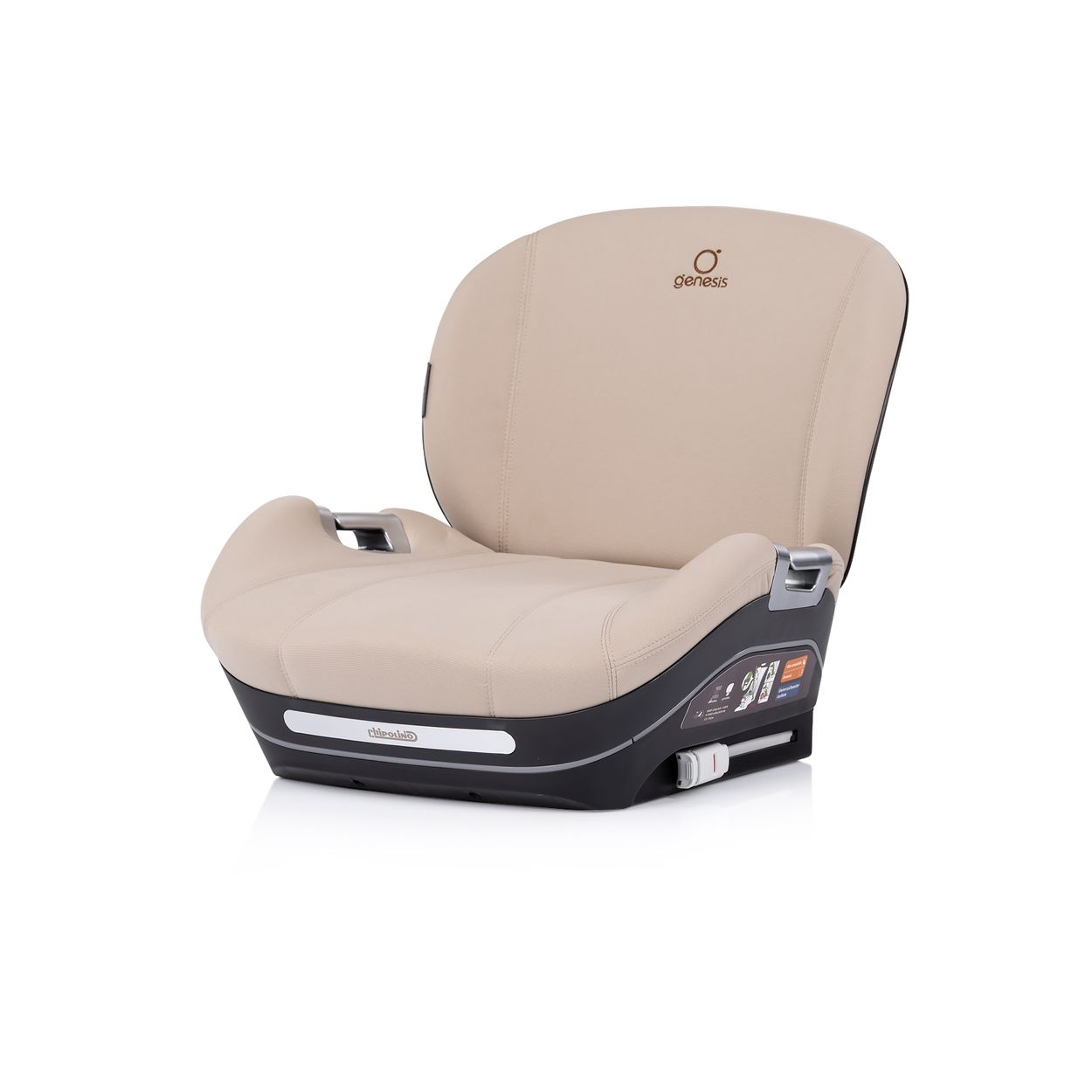 Chipolino Kindersitzerh&ouml;hung Genesis i-Size 125-150 cm Isofix, R&uuml;ckenlehne beige 
