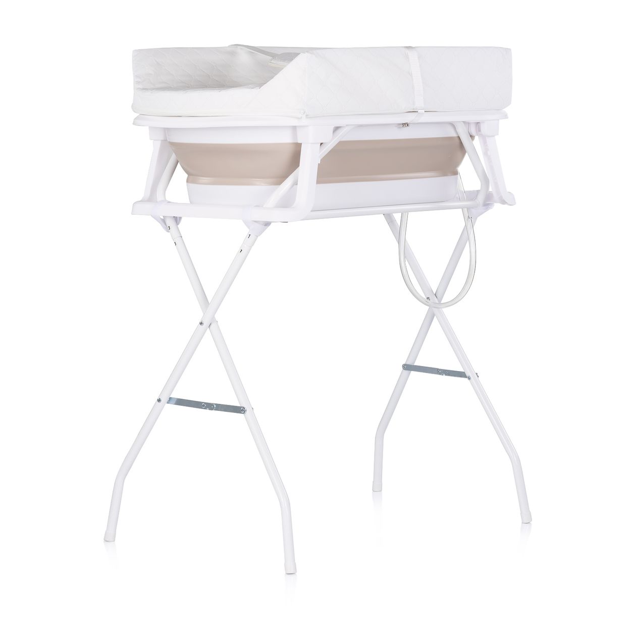 Chipolino Babywanne, Wickeltisch 2 in 1 Sonata St&auml;nder faltbar Thermometer 11 kg beige 
