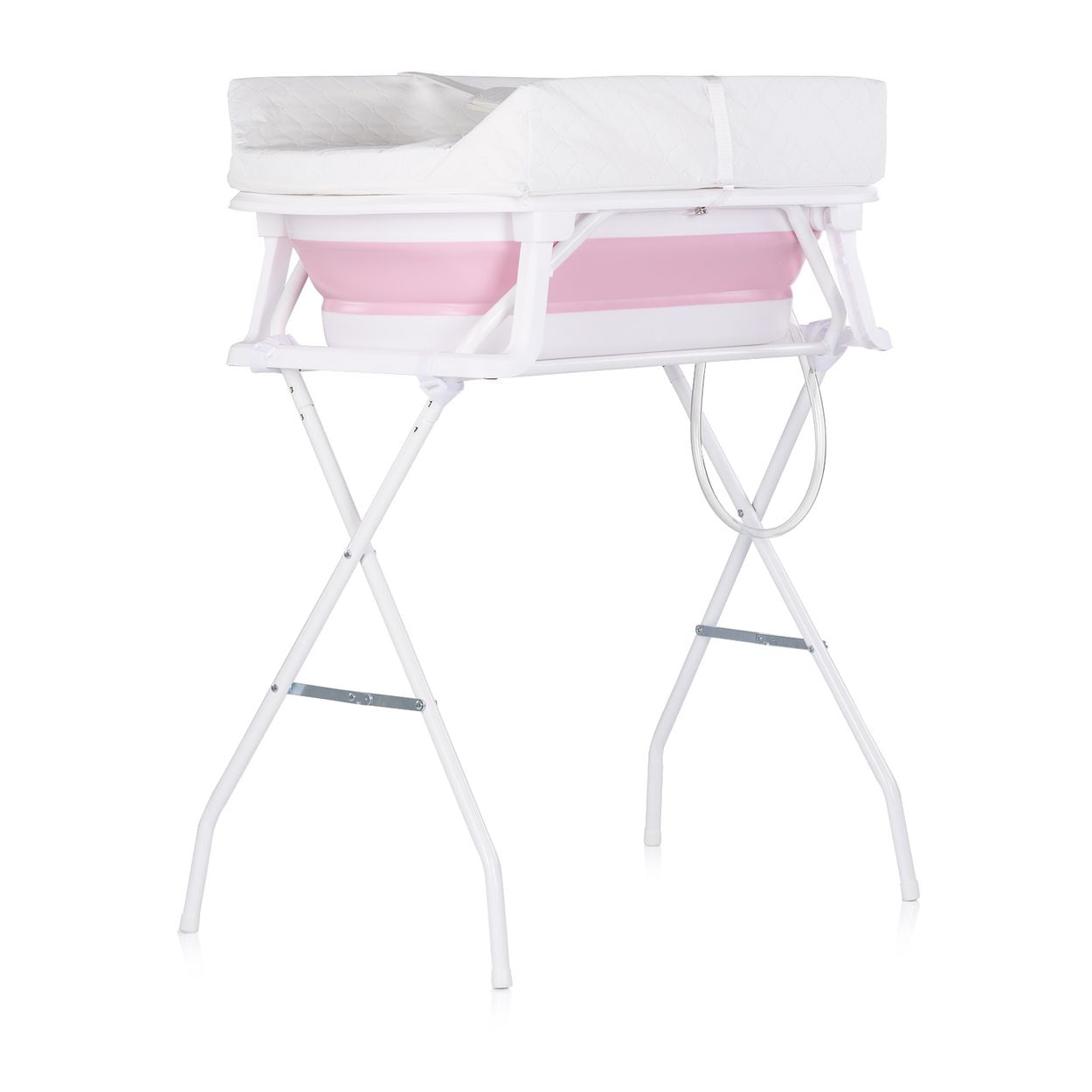 Chipolino Babywanne, Wickeltisch 2 in 1 Sonata St&auml;nder faltbar Thermometer 11 kg rosa 