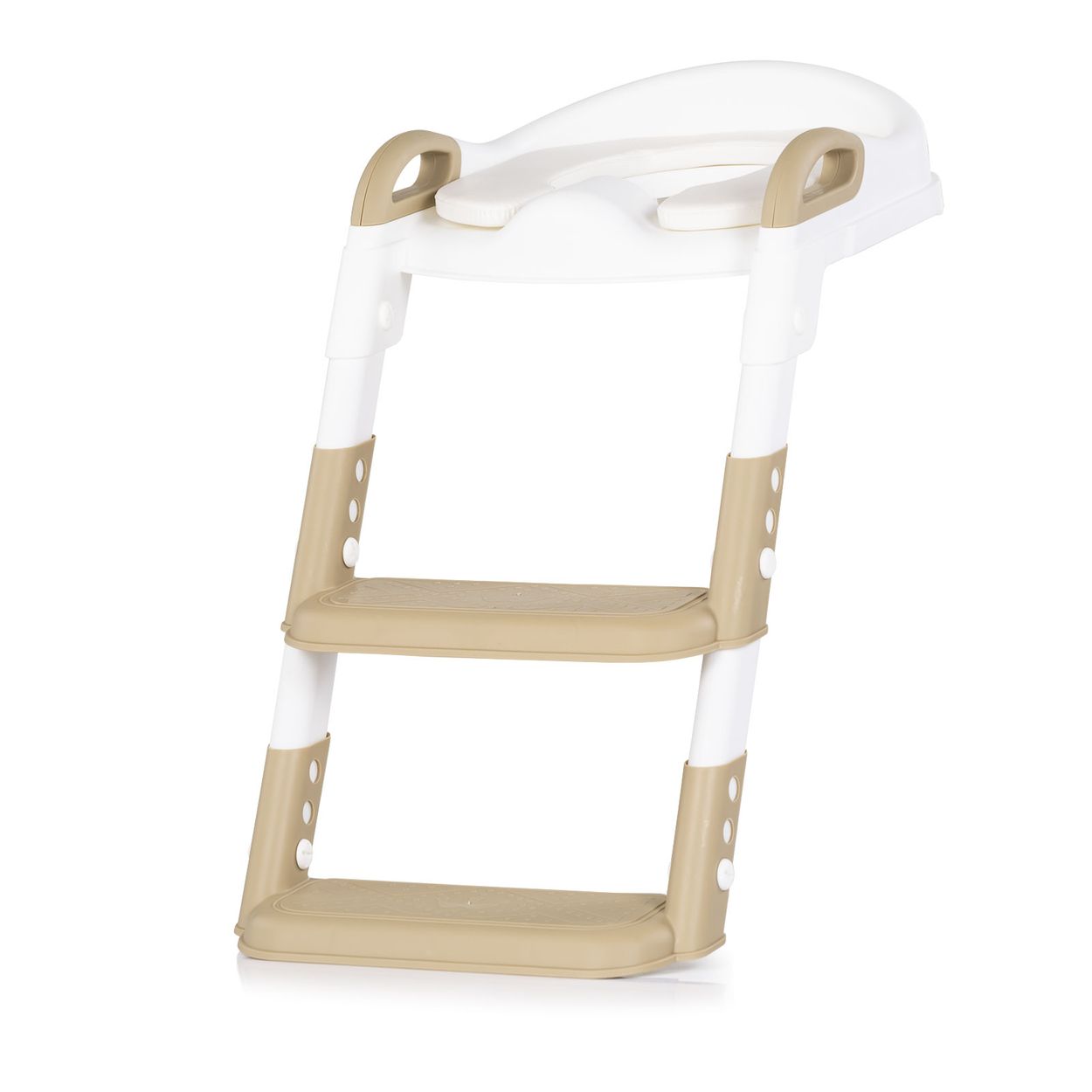 Chipolino Toilettentrainer Kiddy Toilettensitz h&ouml;henverstellbar Griffe Stufen beige 