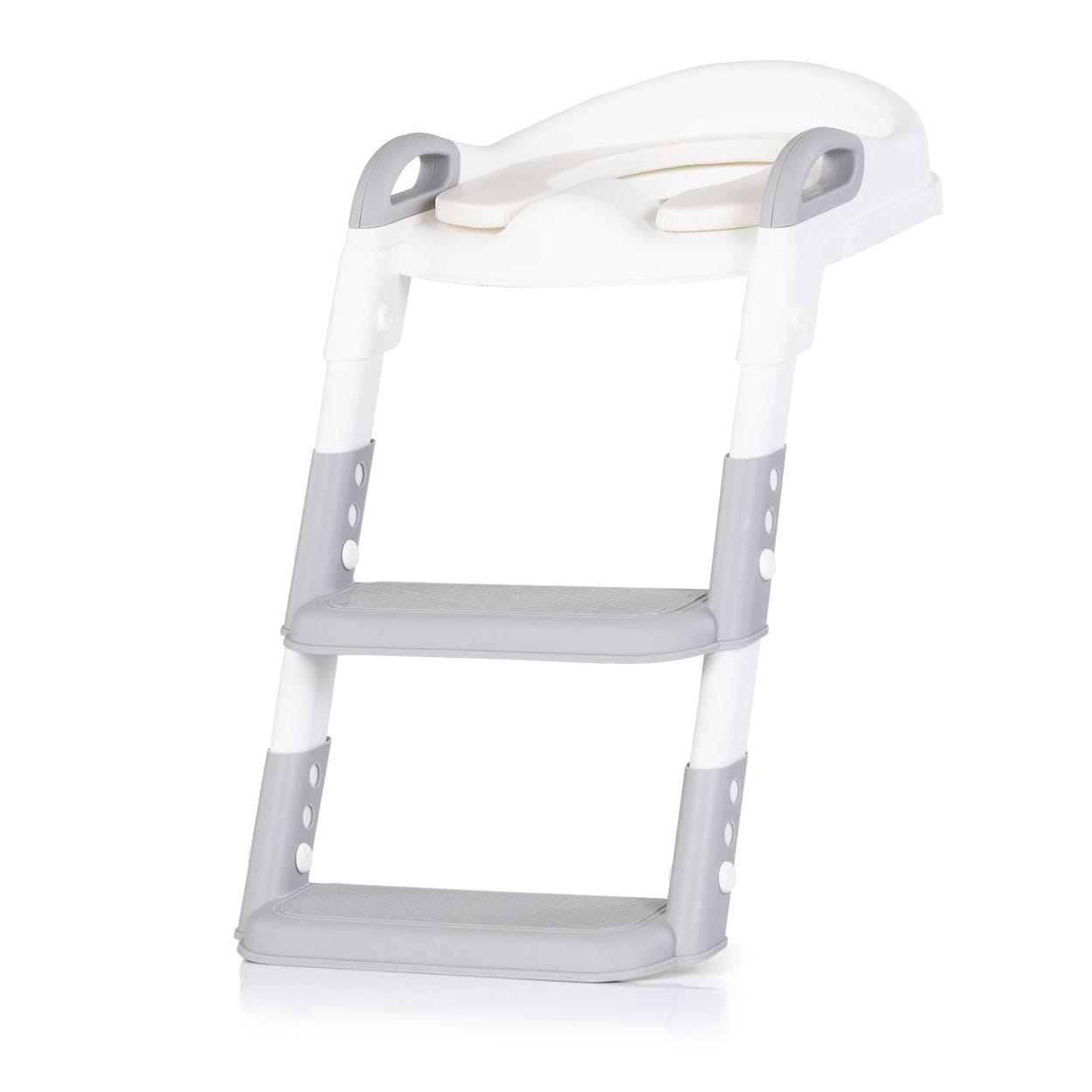 Chipolino Toilettentrainer Kiddy Toilettensitz h&ouml;henverstellbar Griffe Stufen grau 