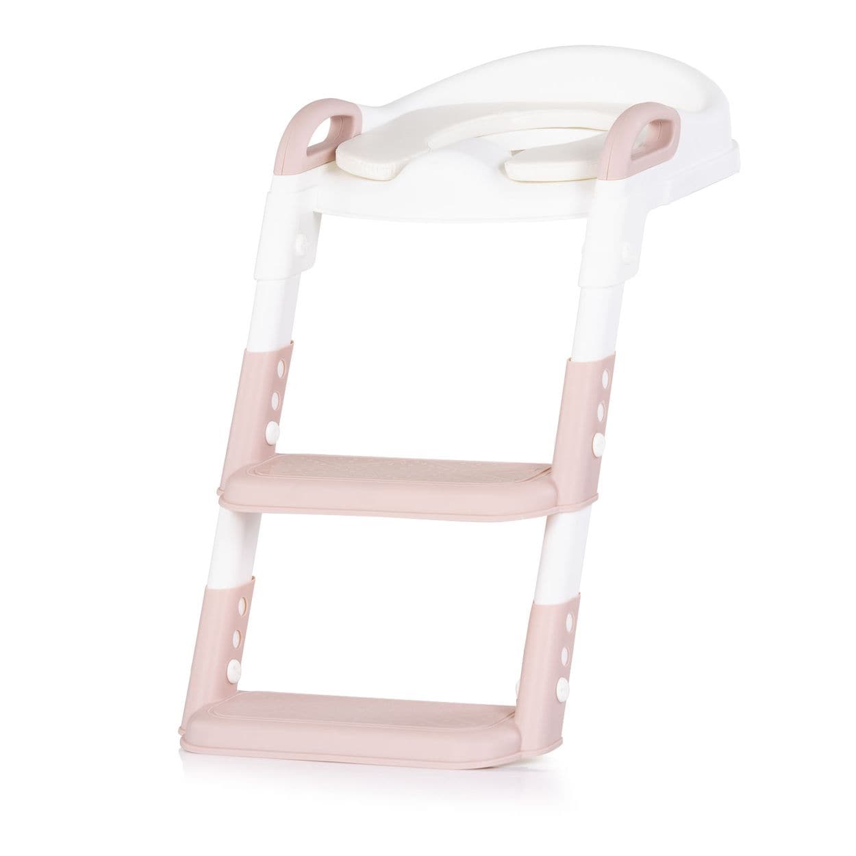 Chipolino Toilettentrainer Kiddy Toilettensitz h&ouml;henverstellbar Griffe Stufen rosa 