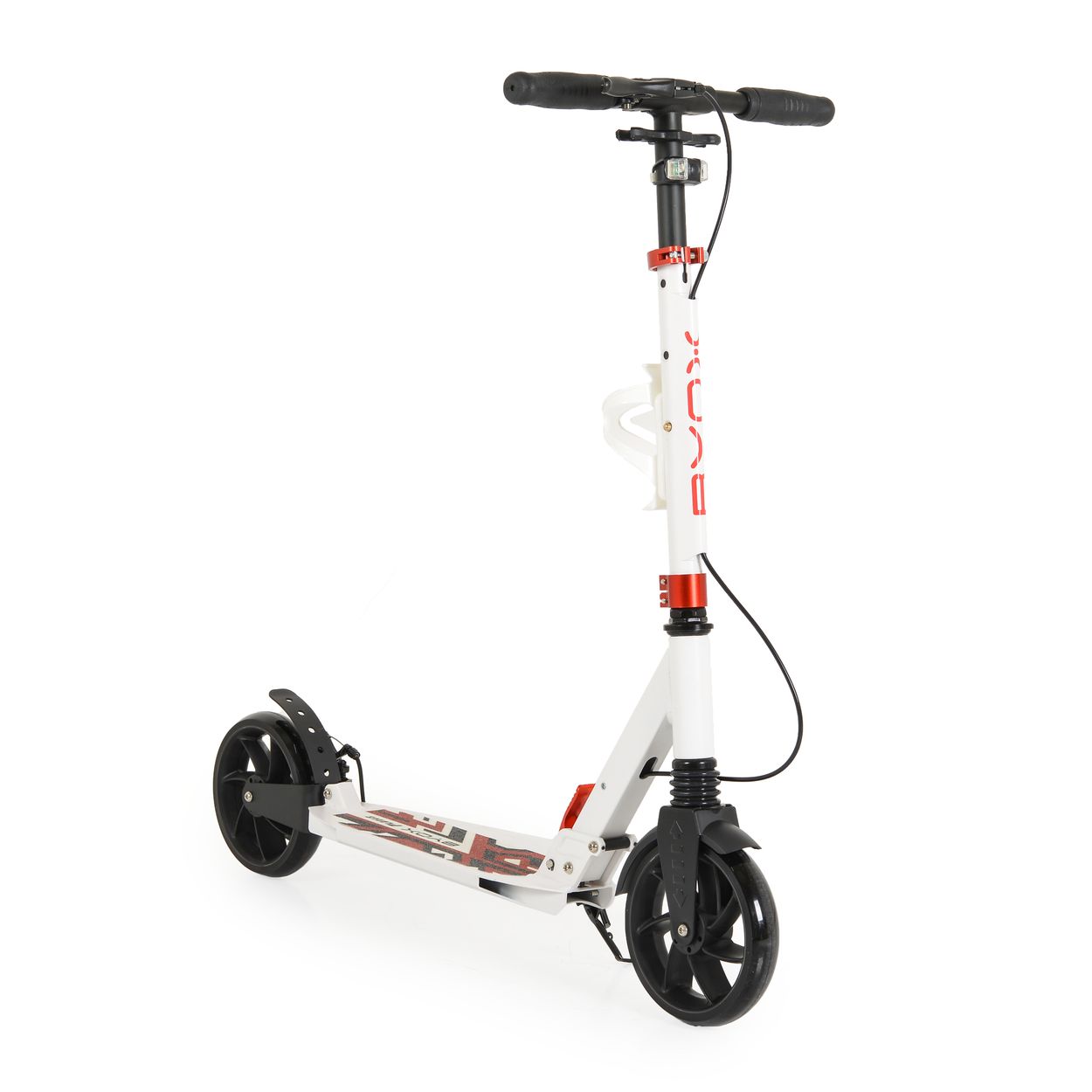 Byox Kinderroller Plexus klappbar Bremse Sto&szlig;d&auml;mpfer Flaschenhalter bis 100 kg wei&szlig; uni 