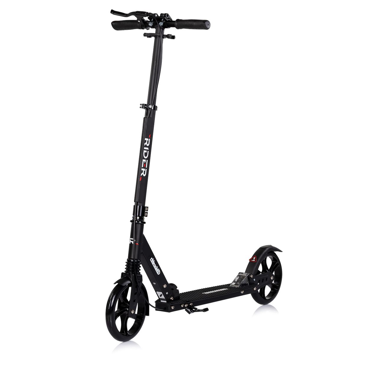 Chipolino Kinderroller Rider PU-R&auml;der klappbar Sto&szlig;d&auml;mpfer h&ouml;henverstellbar schwarz 