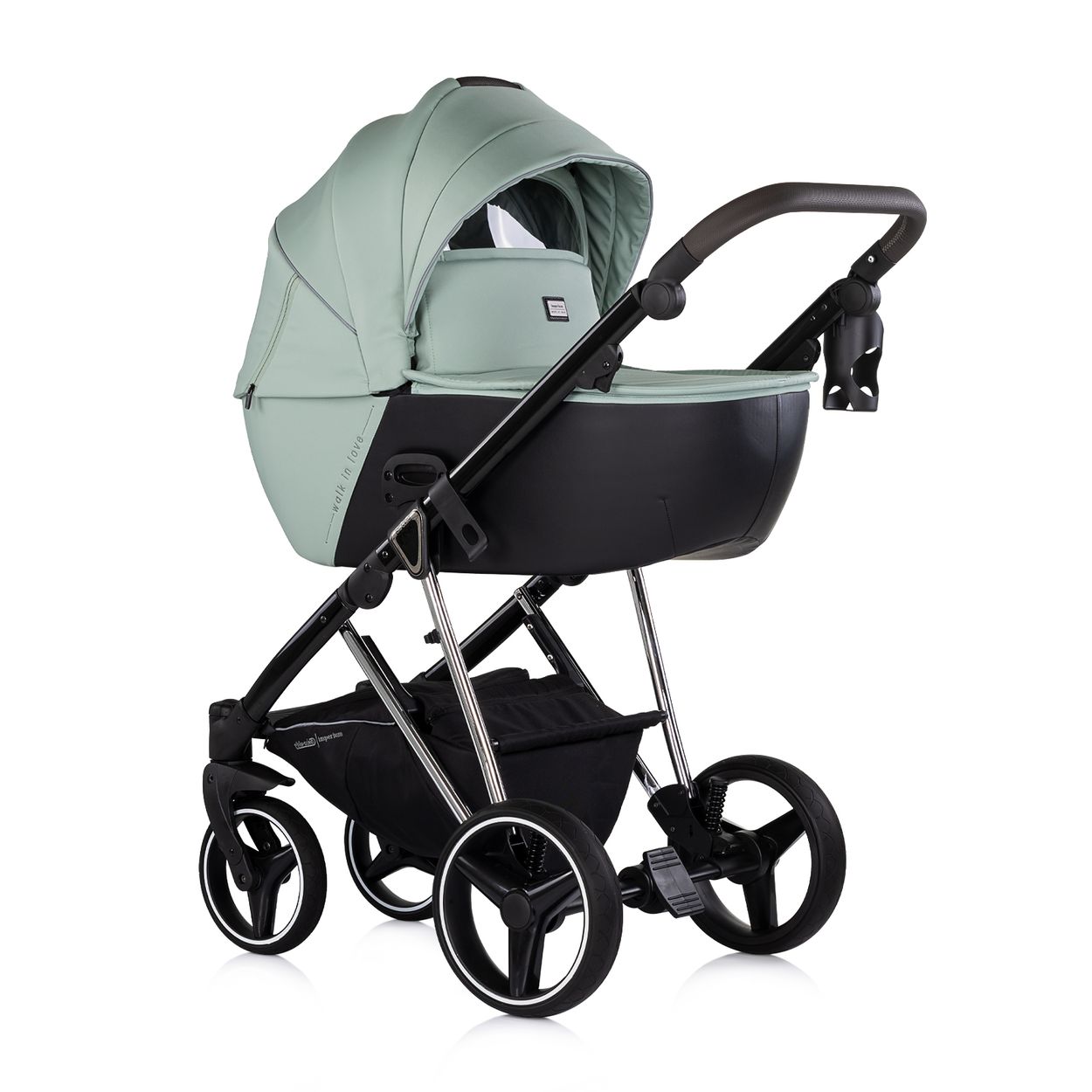 Chipolino Kombikinderwagen 3 in 1 Imperium Babyschale Babywanne Tasche Korb Gurt gr&uuml;n 