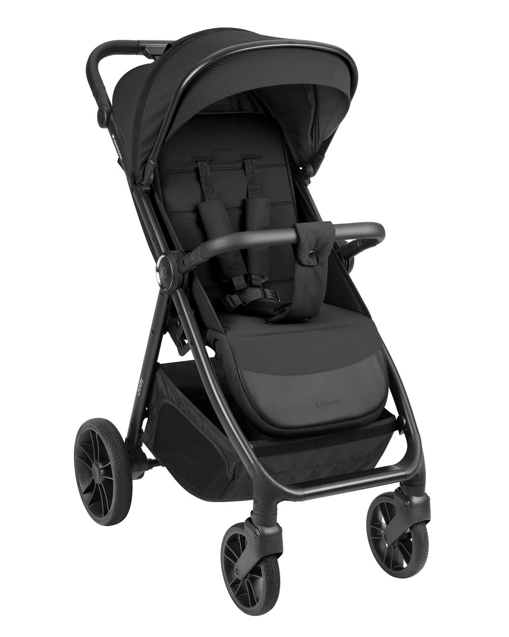 Kikka boo Kinderwagen, Buggy Jody PU-R&auml;der Federung Hinterradbremse 5-Punkt-Gurt schwarz 