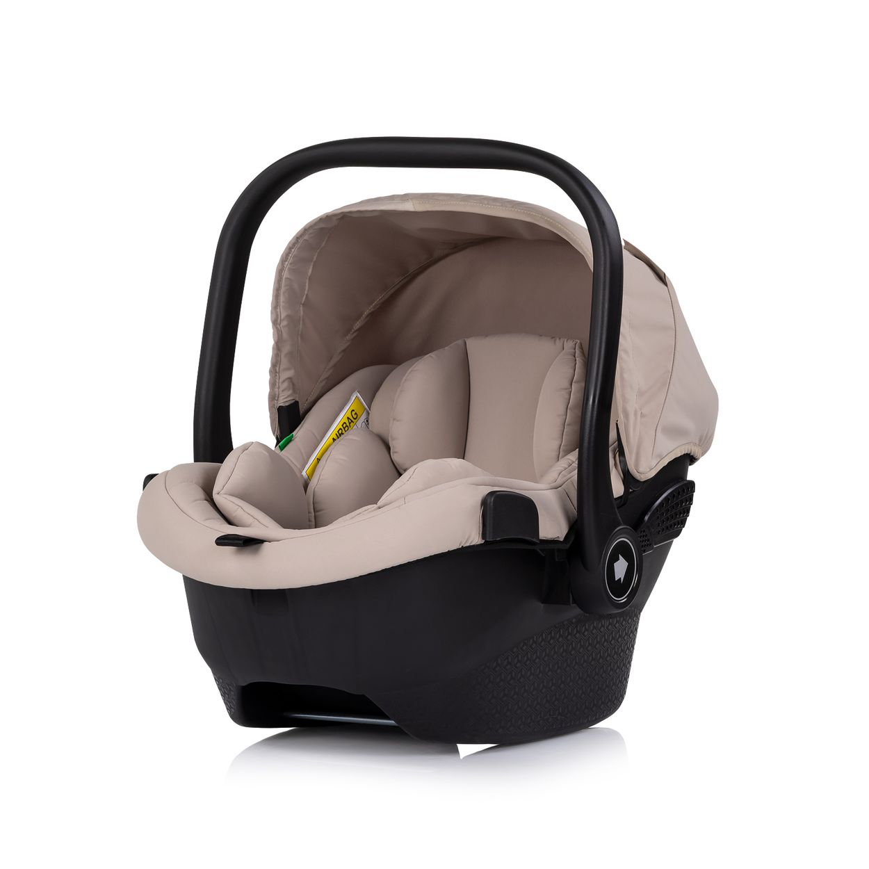 Chipolino Babyschale Pearl i-Size (40-85cm) Sonnendach 3-Punkt-Gurt Kopfst&uuml;tze hellbraun 