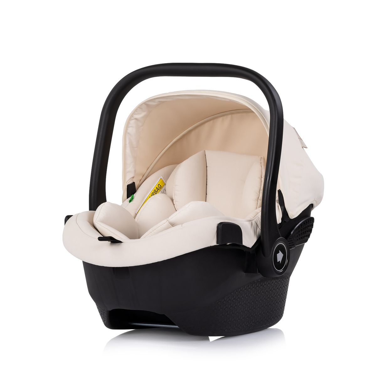 Chipolino Babyschale Pearl i-Size (40-85cm) Sonnendach 3-Punkt-Gurt Kopfst&uuml;tze beige 